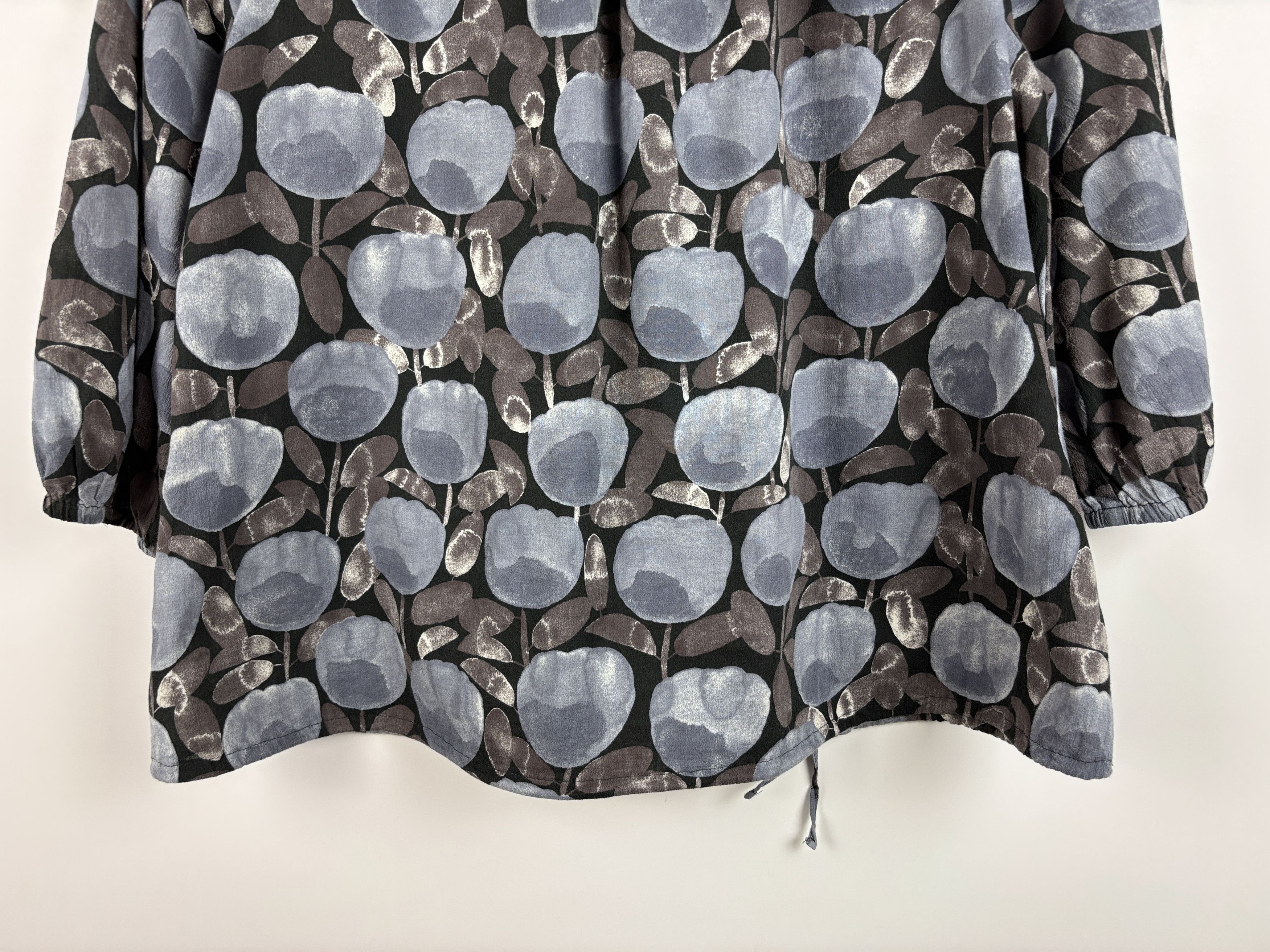 Marimekko Womens Marimekko Floral Blouse Cotton Top Blue Size M Size M / US 6-8 / IT 42-44 - 8 Thumbnail