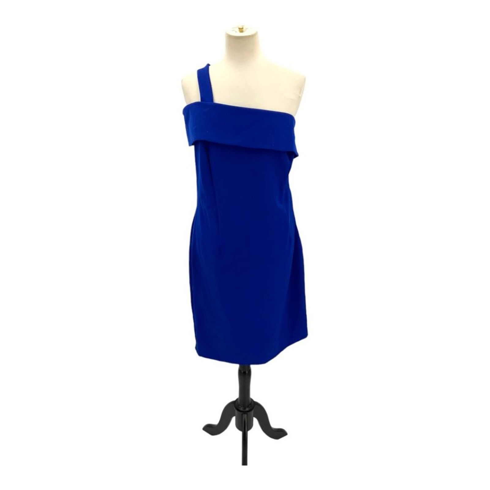 Other Marina Blue One-Shoulder Sheath Dress Size 16 NWOT $159 MSRP Size XXL / US 16-18 / IT 52-54 - 2 Thumbnail