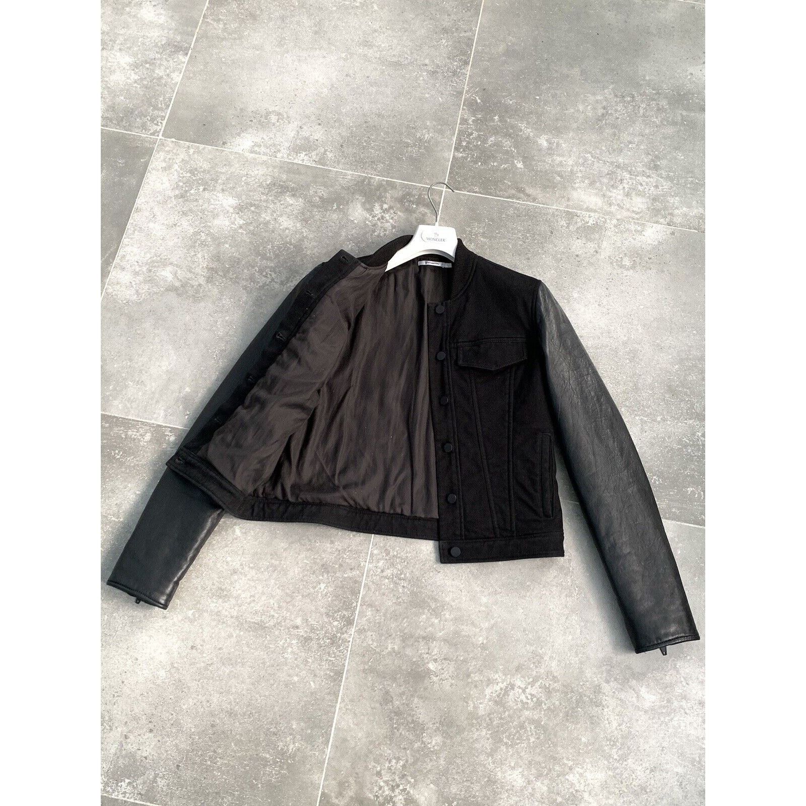 Designer × Japanese Brand × T by Alexander Wang Women ALEXANDER WANG LEATHER Insulated Bomber Jacket L UK 14 Size L / US 10 / IT 46 - 9 Thumbnail