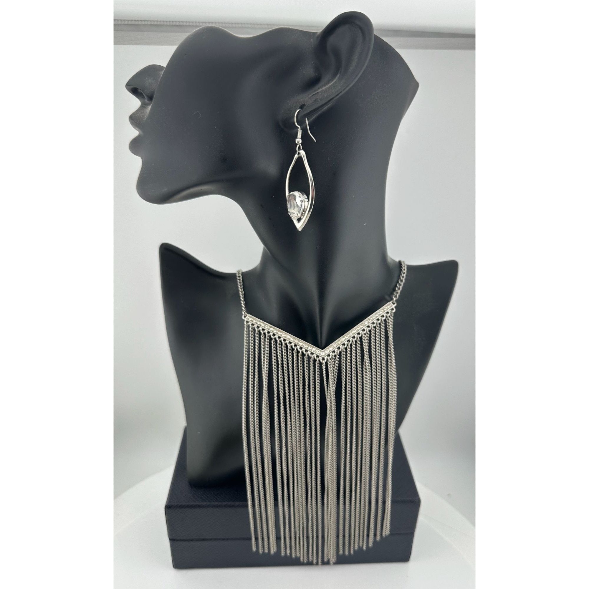 Other Women's Matching Jewelry Set- Waterfall Statement Necklace, Size ONE SIZE - 2 Thumbnail