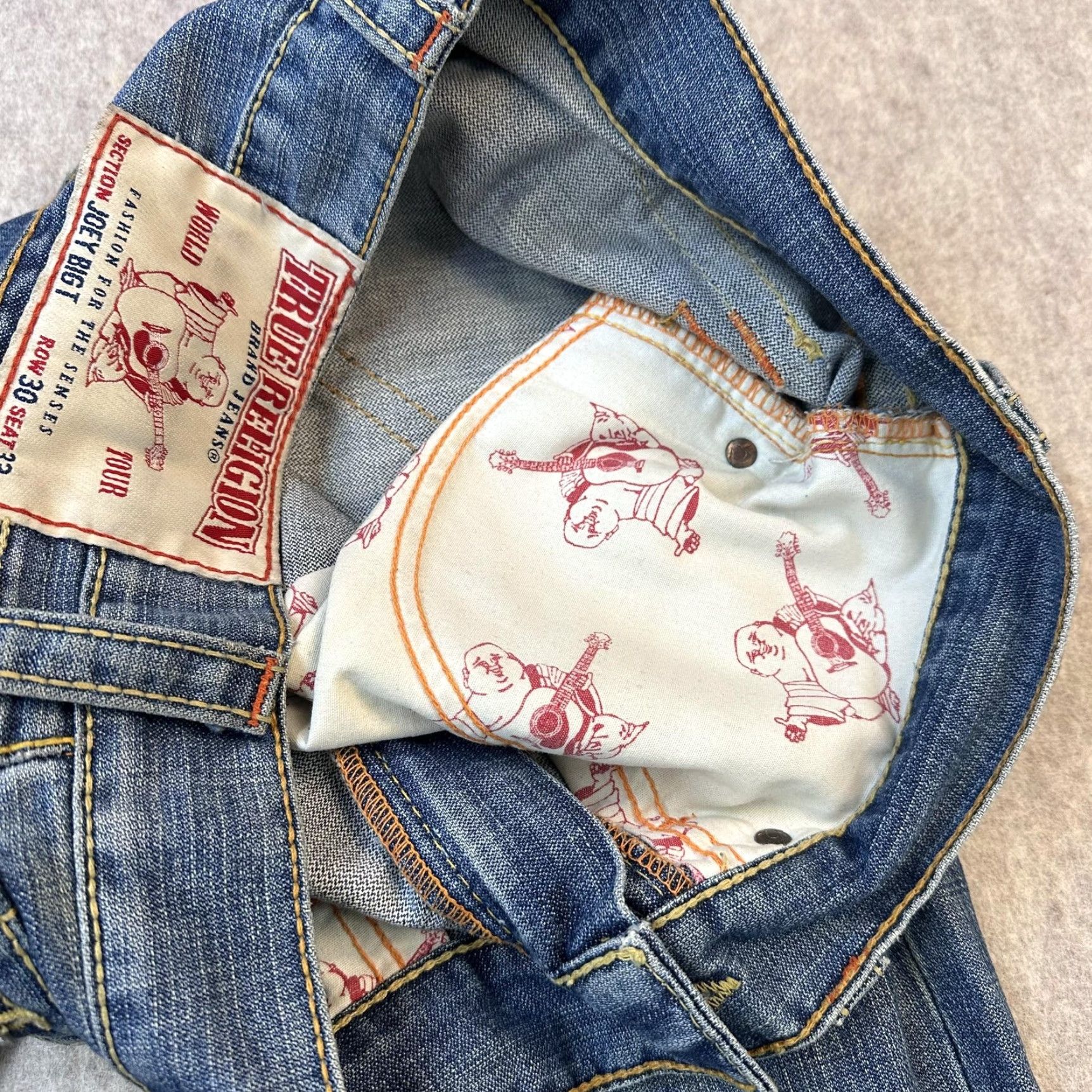 True Religion True Religion Jeans Mens Bootcut 34x33 Blue Joey Big T Denim Jeans White? (Note: Ensure only words from original title) Size US 30 / EU 46 - 7 Thumbnail