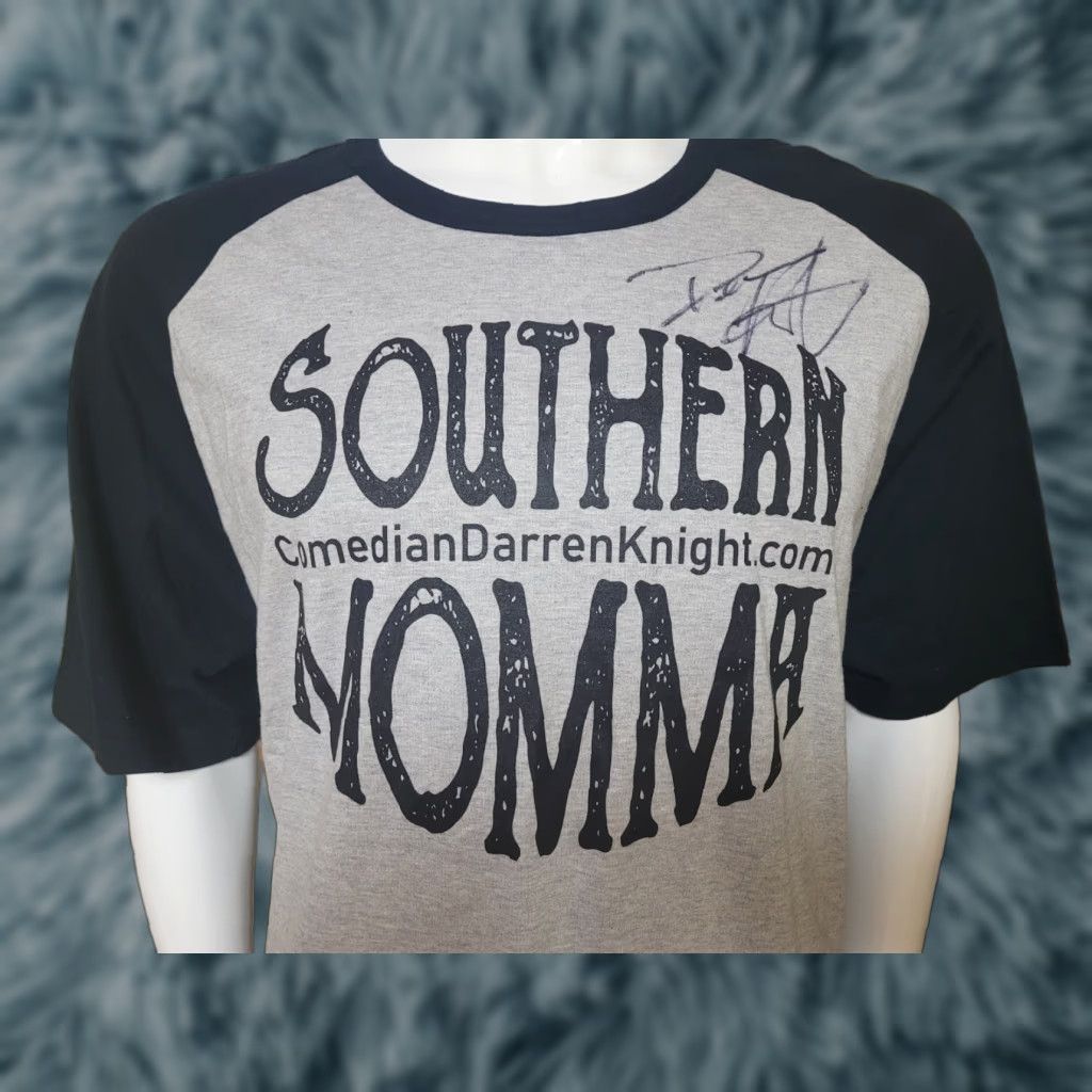 MoMA Darren Knight Southern Momma Autographed T Shirt XL Men Gray Sports Tek Cotton Raglan Crew Neck Short Sleeve Shirt Size US XL / EU 56 / 4 - 1 Thumbnail