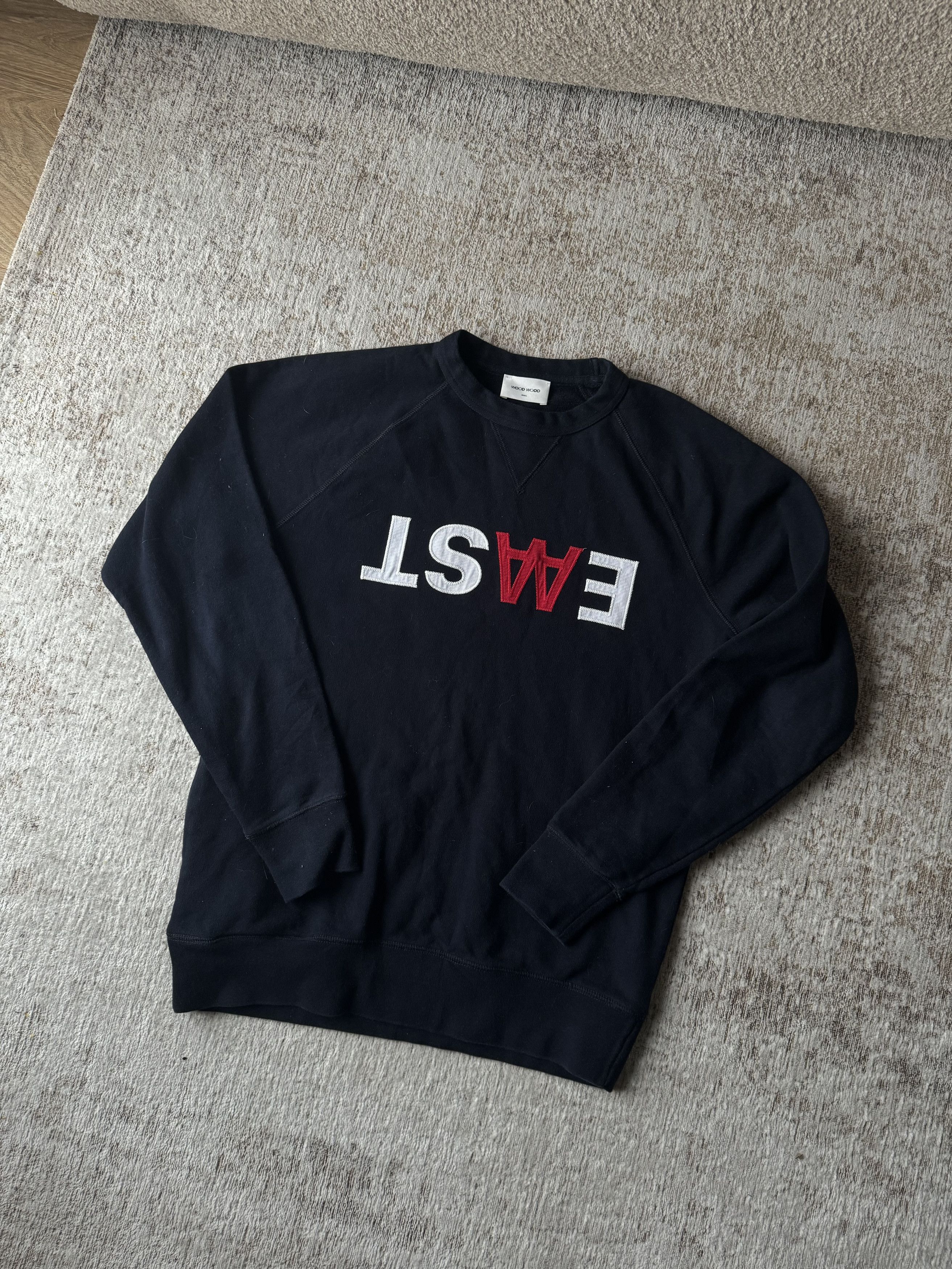 image of Wood Wood Sweatshirt in Navy, Men's (Size Small)