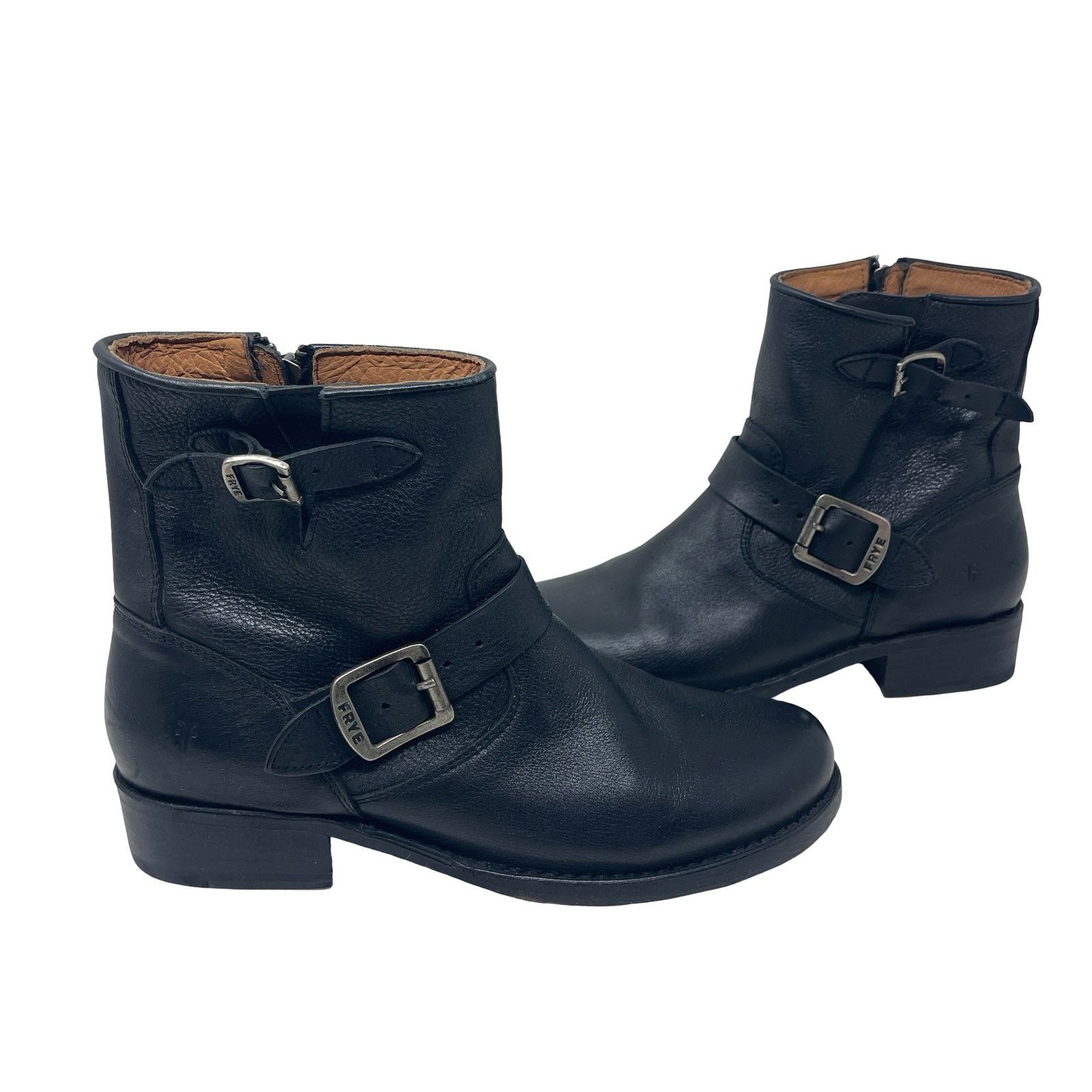 Frye Frye Vicky Black Leather harness Boots Sz 9 Size US 9 / IT 39 - 1 Thumbnail