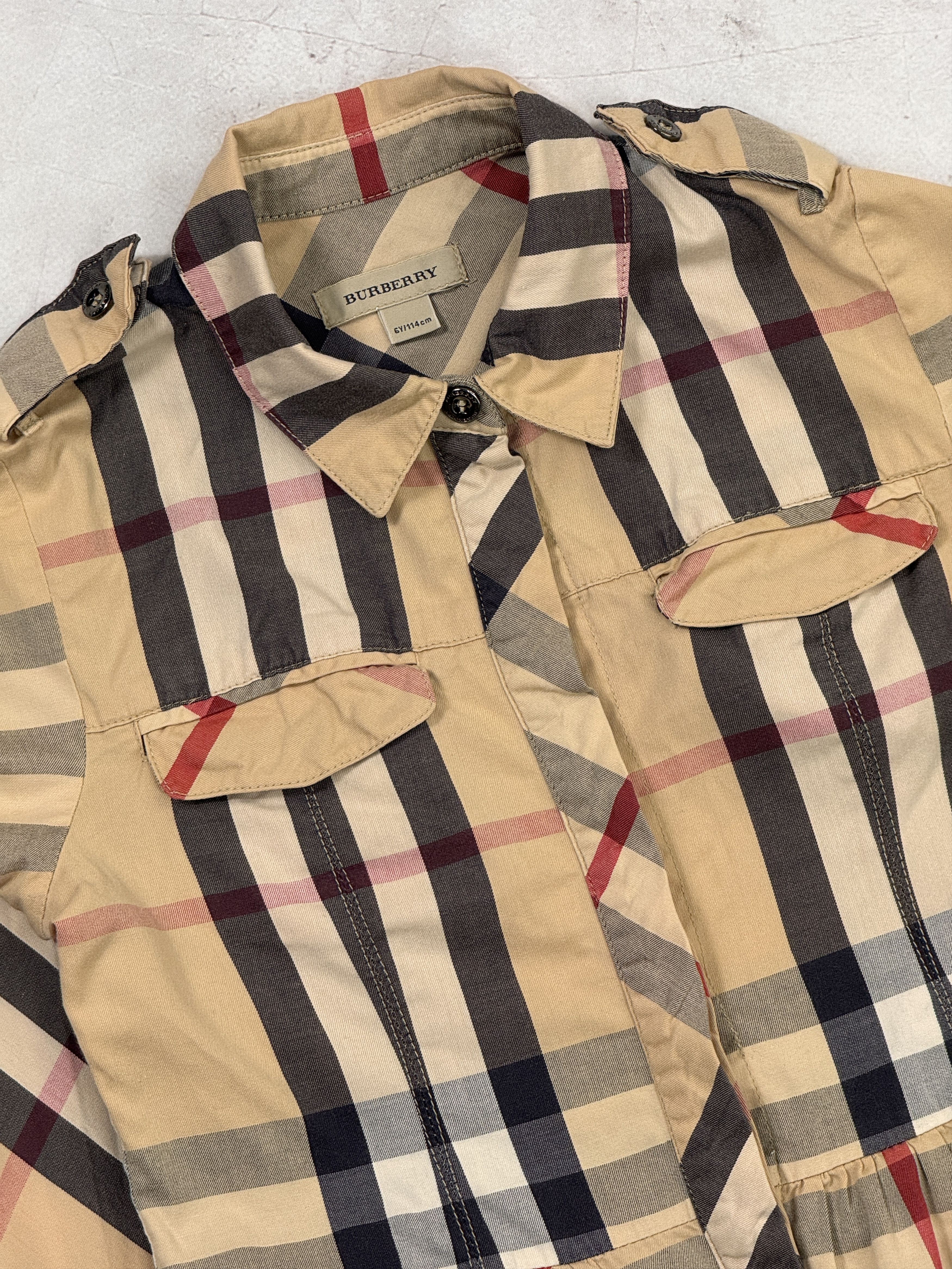 Burberry Burberry Shirt Nova Check Pattern Long Sleeve Girls Kids Size US XXS / EU 40 - 5 Thumbnail