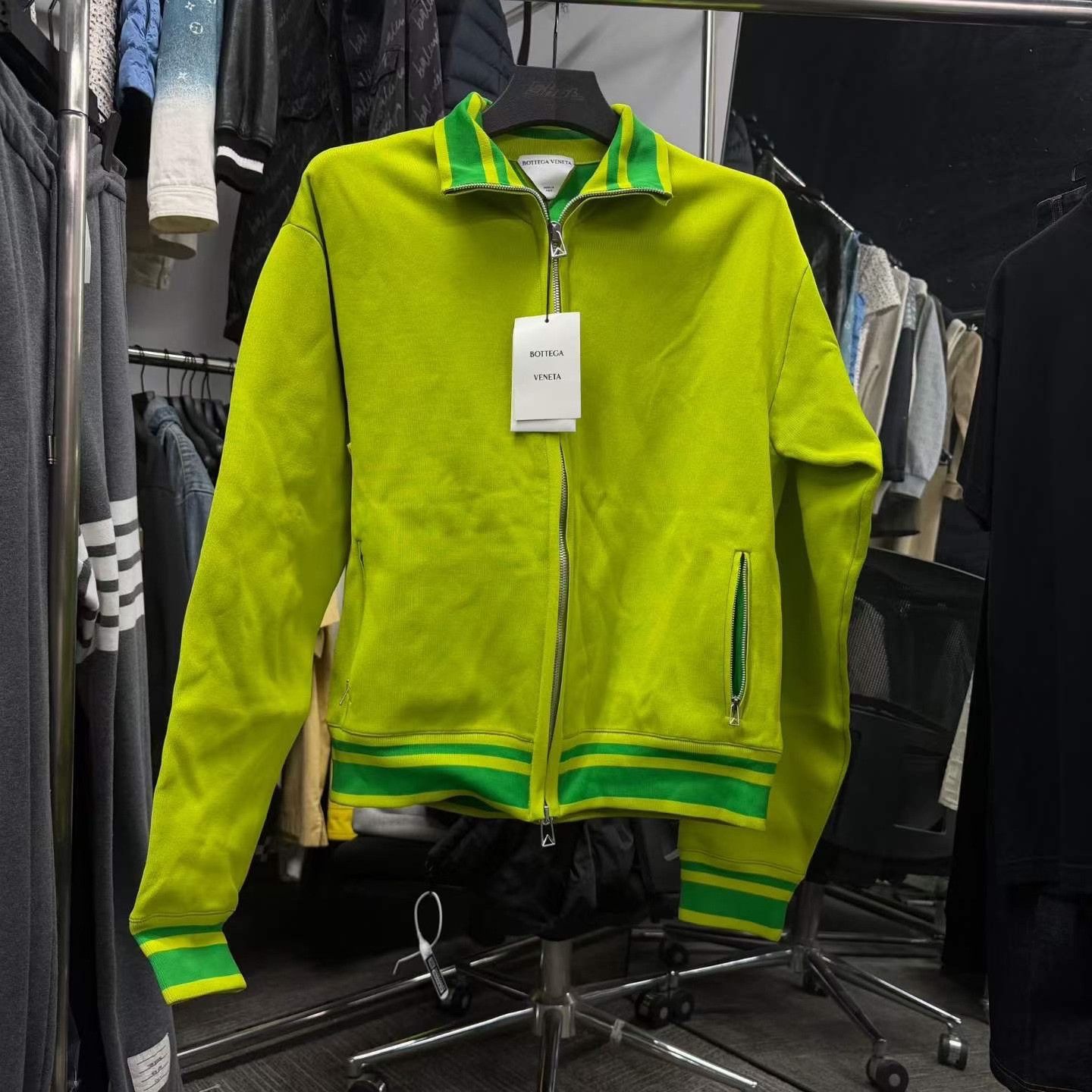 Bottega Veneta Bottega Veneta Green Sports Jacket Size US L / EU 52-54 / 3 - 1 Thumbnail