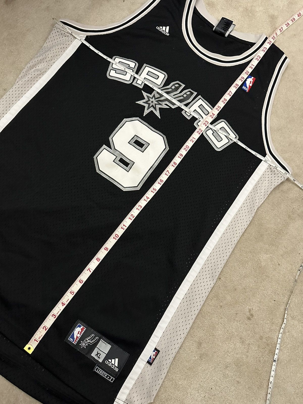 Adidas Vintage Adidas NBA San Antonio Spurs Tony Parker 9 Jersey Size US XL / EU 56 / 4 - 9 Thumbnail