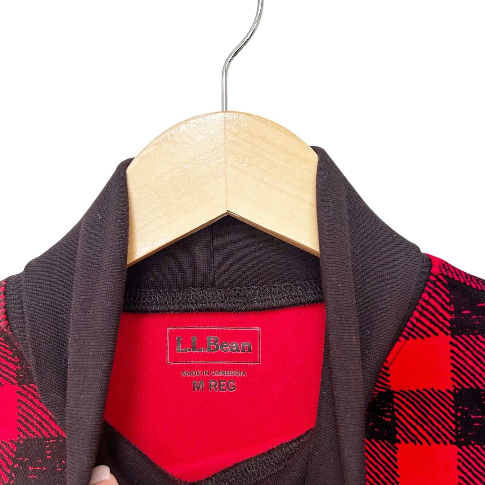 L.L. Bean LL Bean Red Black Plaid Turtleneck Sz M Size M / US 6-8 / IT 42-44 - 2 Thumbnail
