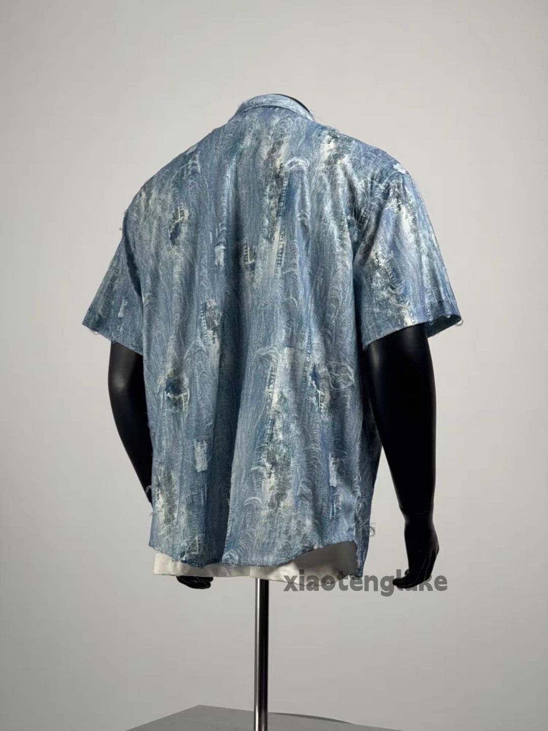Vintage Utility ripped damaged faded loose yuppie shirt Size US XL / EU 56 / 4 - 4 Thumbnail