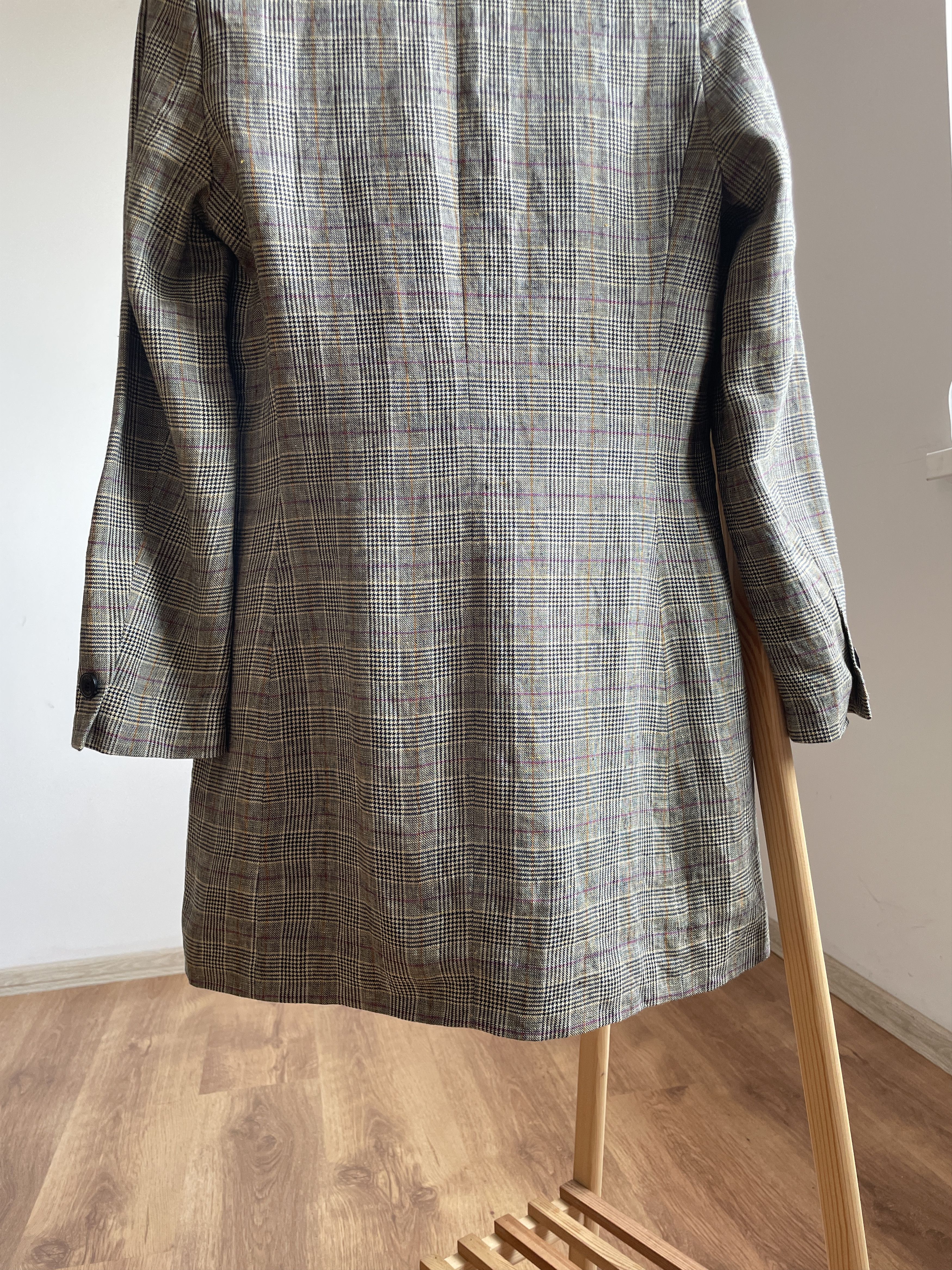 Purdey Purdey Womens Plaid Linen Coat Size EUR 40 Size S / US 4 / IT 40 - 7 Thumbnail