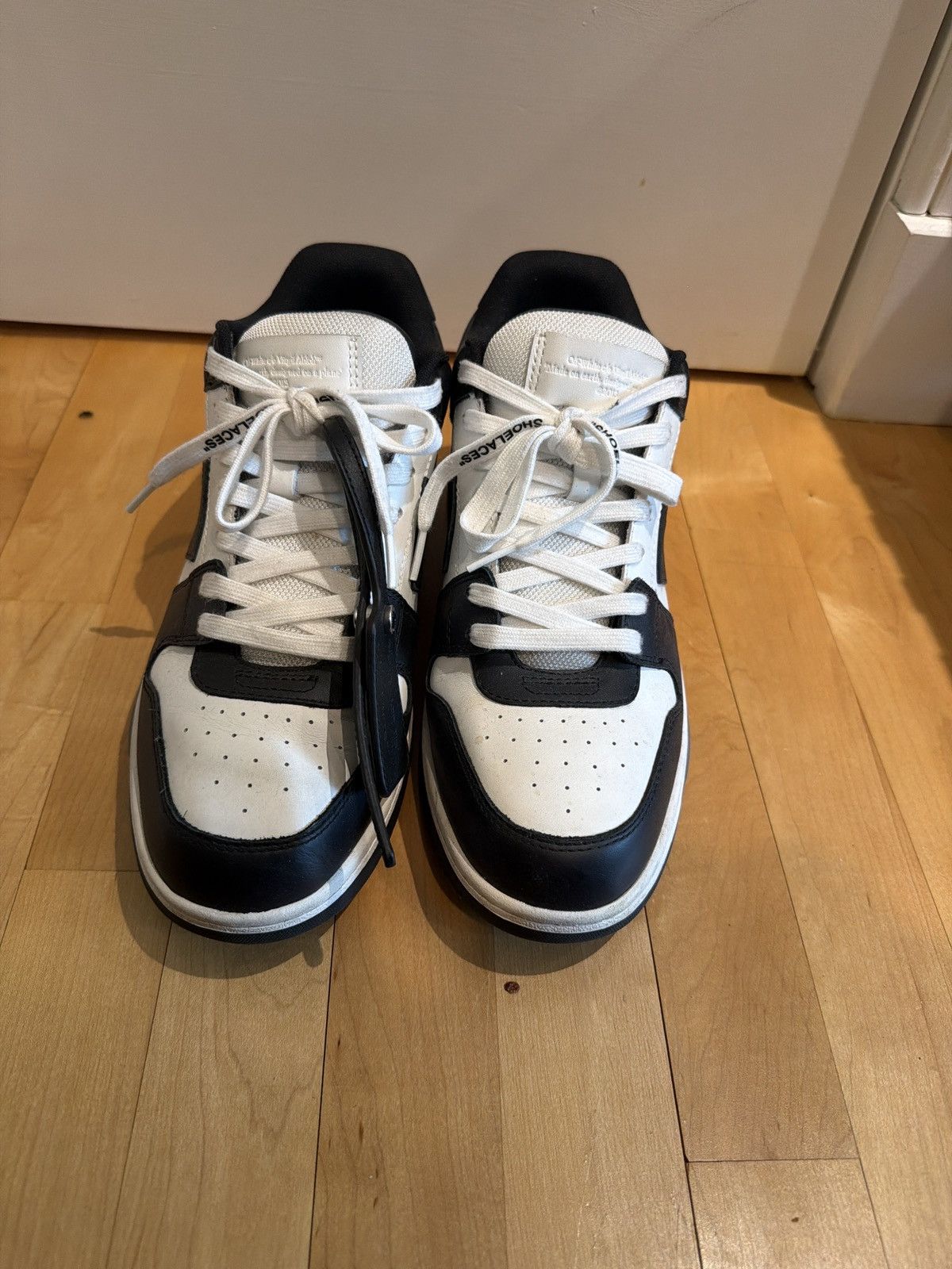 Off-White Off-White “Office” Sneakers Blk/Wht Size US 10 / EU 43 - 4 Thumbnail
