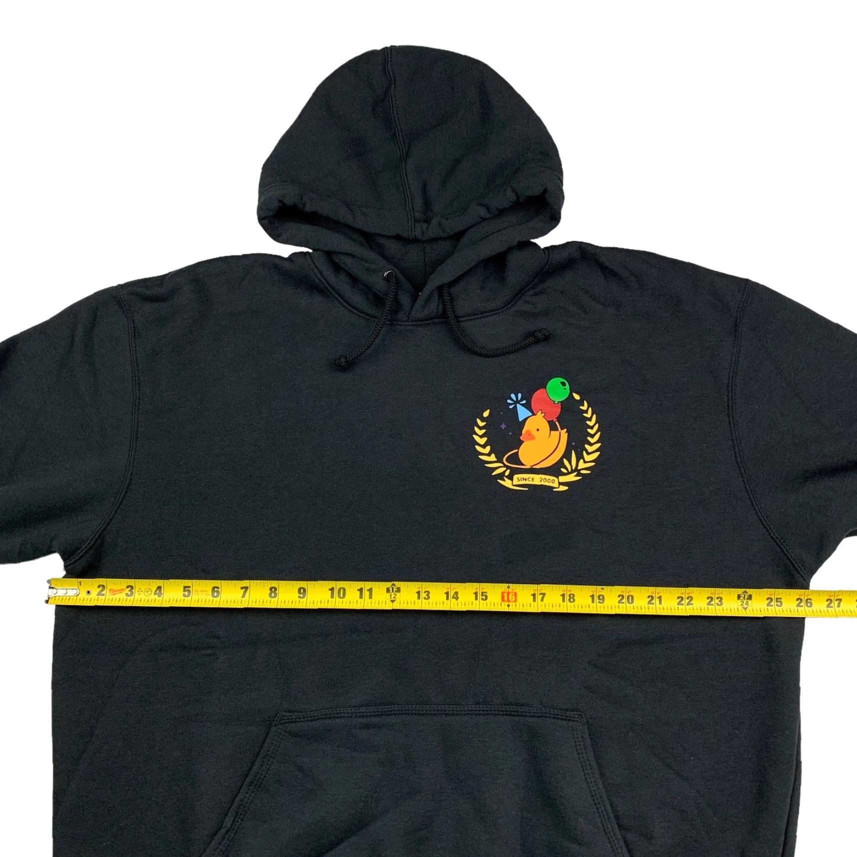 Five Hills Men's Hoodie Pullover Sweatshirt Black XL Birthday Duck Hooded Mens