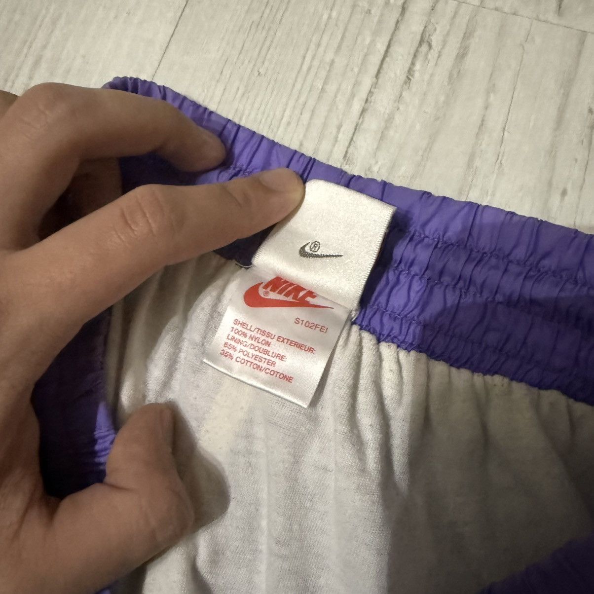 Vintage Nike Vintage Nylon Purple TrackPants 90s Streetwear Size US 31 - 9 Thumbnail