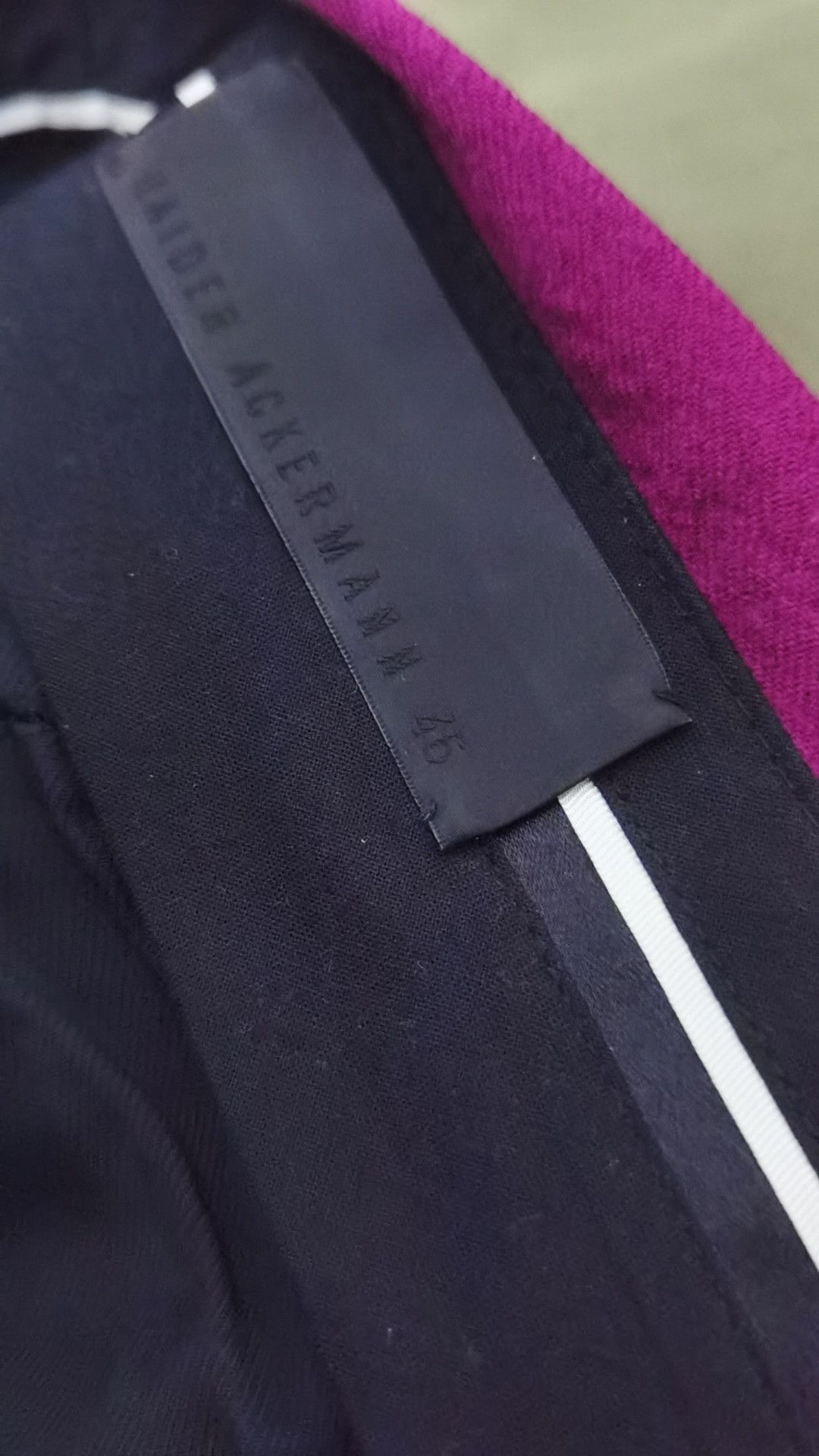 Haider Ackermann HAIDER ACKERMANN Raspberry Wool Flat Front Trousers Size 46S - 3 Thumbnail