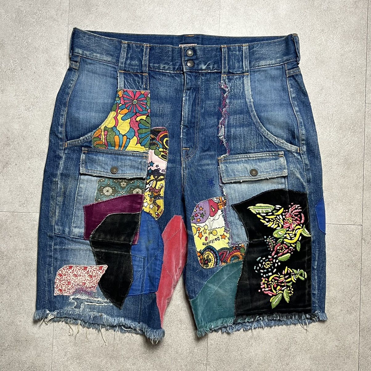 Kapital × Kapital Kountry Kapital Psychedelic Embroidery Patchwork Jeans Denim pants Size US 34 / EU 50 - 1 Thumbnail