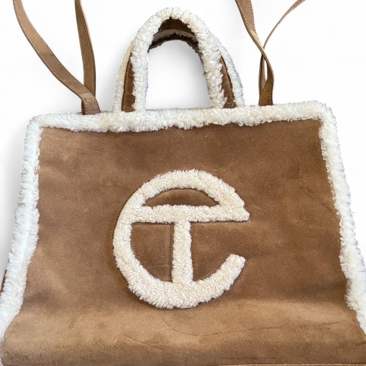 Telfar Telfar x Ugg Medium Tote Bag in Brown Chestnut and Cream Size ONE SIZE - 3 Thumbnail