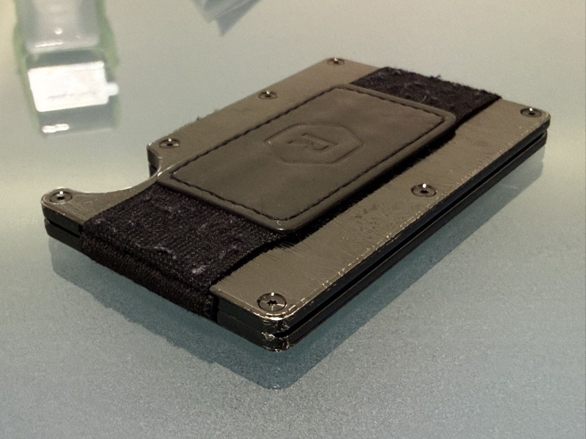 Other Ridge Black Damascus Stainless Steel Wallet w/ Leather Cash Size ONE SIZE - 13 Thumbnail