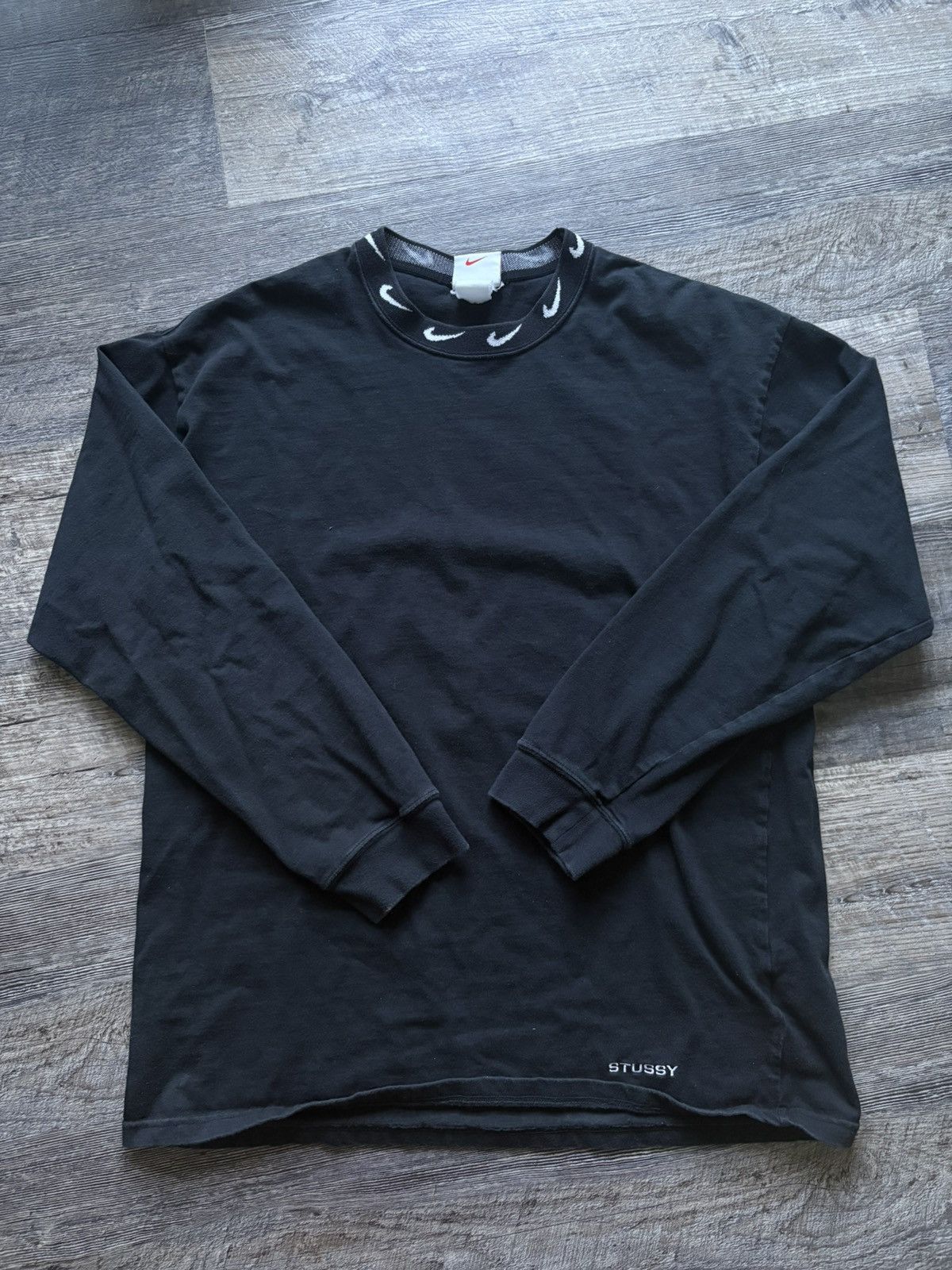 Nike × Stussy Nike Stussy NRG BR Long Sleeve knit Top medium black Size US M / EU 48-50 / 2 - 5 Thumbnail