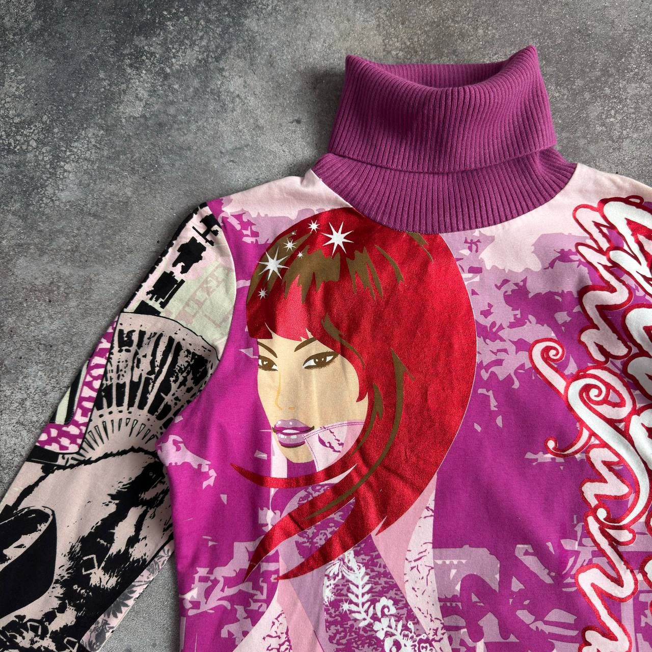 Custo Barcelona Custo Barcelona Y2K Vintage Lady Printed Long Sleeve Top Size M / US 6-8 / IT 42-44 - 3 Thumbnail
