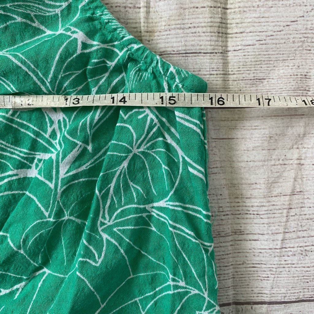 Other ANA women XS ruched front tank crop top green and white desi Size XS / US 0-2 / IT 36-38 - 8 Thumbnail