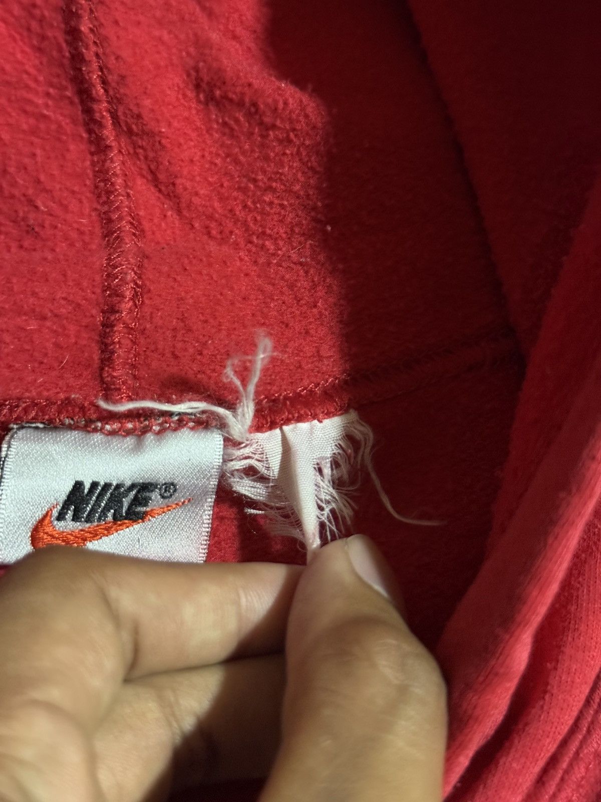 Nike Vintage 90s Nike Small Swoosh Pull Over Hoodie Size US L / EU 52-54 / 3 - 7 Thumbnail