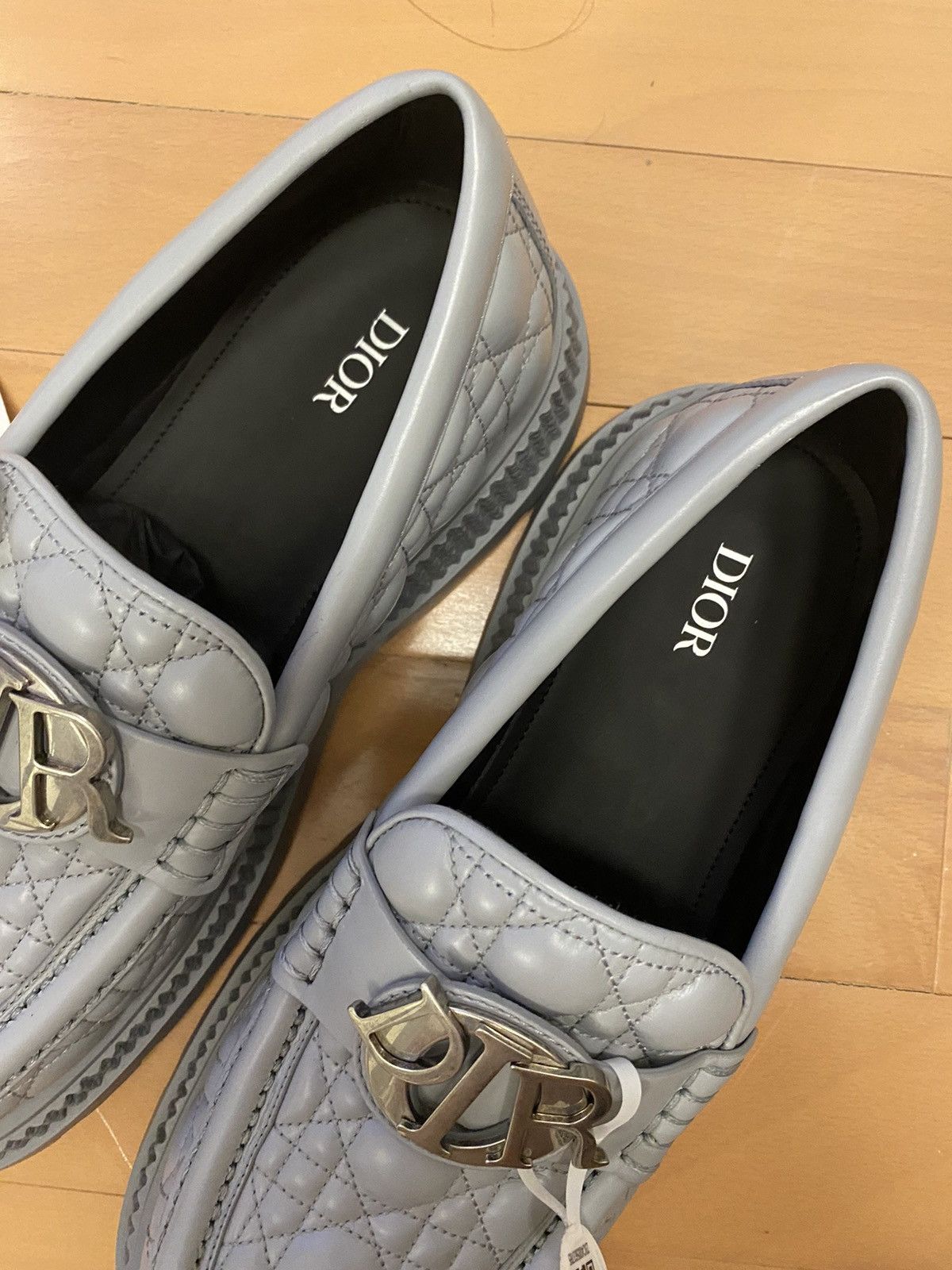 Dior Dior grey cannage buffalo loafers 41 Size US 8 / EU 41 - 3 Thumbnail