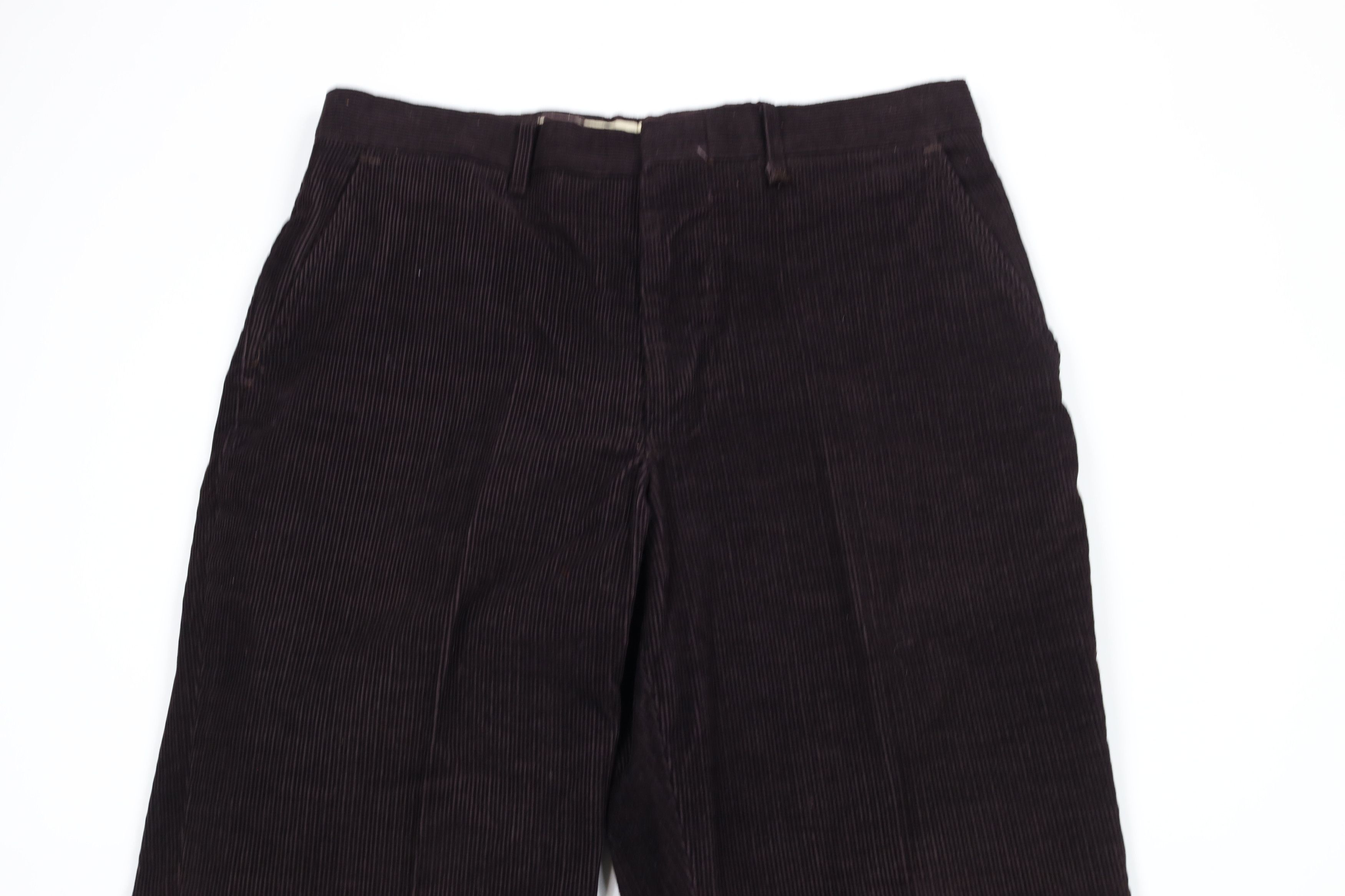Vintage Vintage 70s Streetwear Bell Bottoms Corduroy Pants Brown USA Size US 32 / EU 48 - 2 Thumbnail