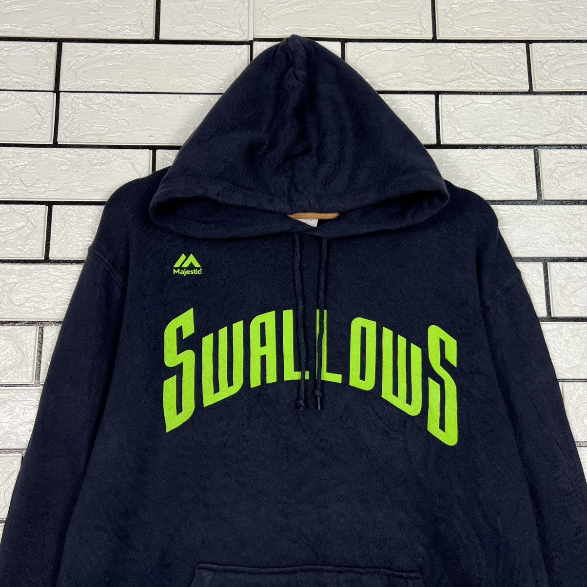Majestic SWALLOWS Big Logo Pullover Hoodie Sweatshirt #4308-C195 Size US L / EU 52-54 / 3 - 2 Thumbnail