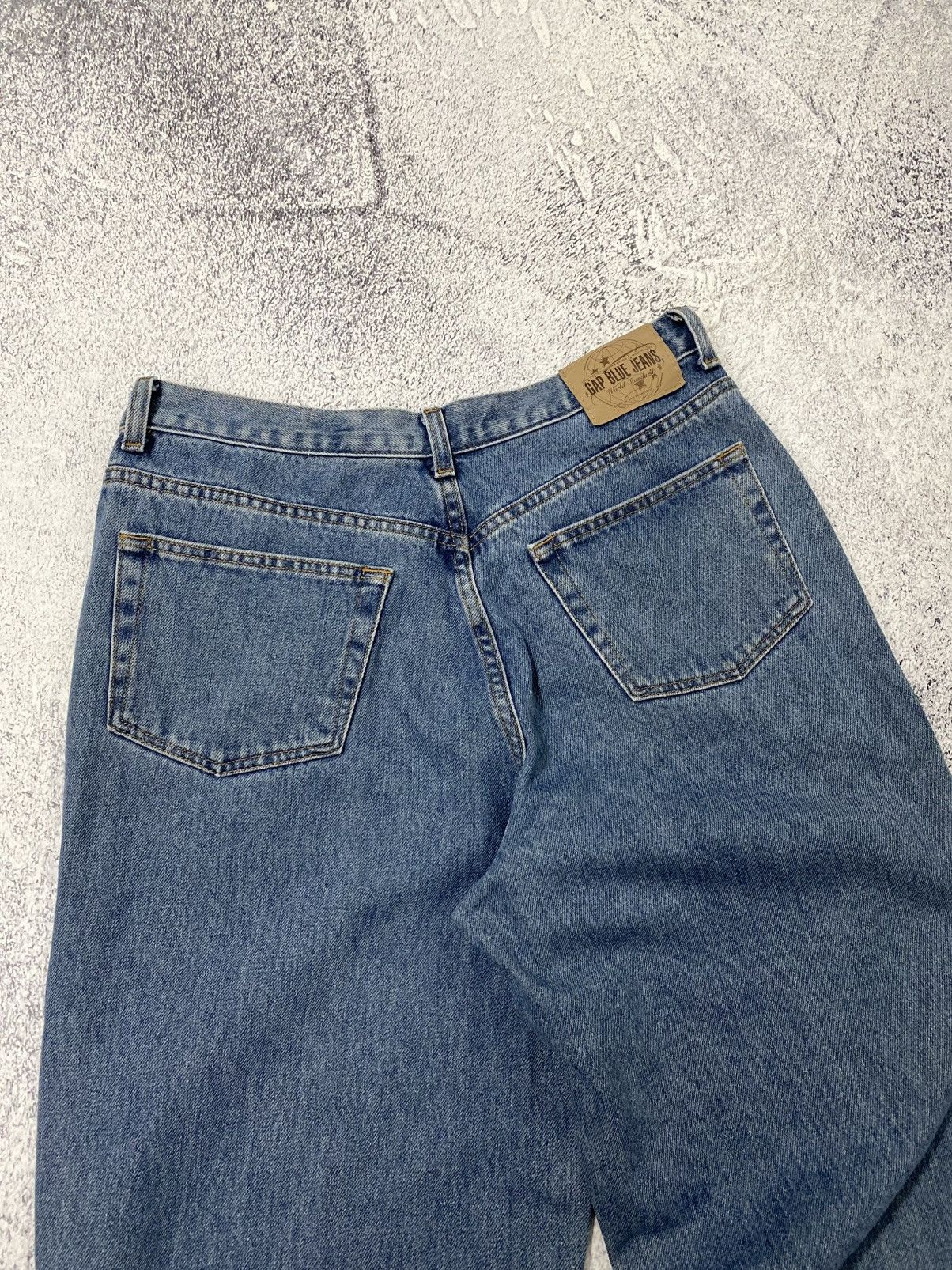 Gap Vintage GAP Jeans Wide Leg Baggy Denim Jeans 33x30 Size US 33 - 7 Thumbnail