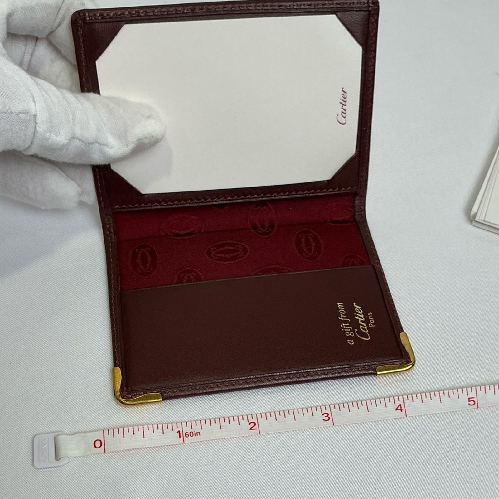 Cartier Cartier Red Leather note pad box cover paper Card Case Size ONE SIZE - 6 Thumbnail