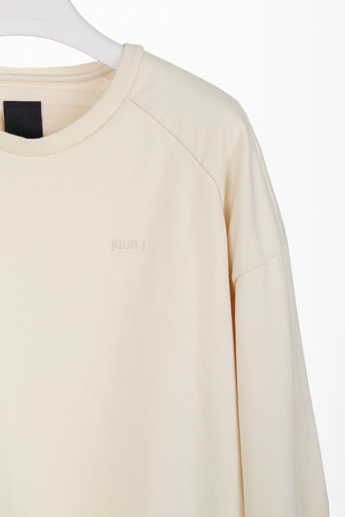 Juun.J JUUN.J Cream Cotton French-Terry Graphic Crewneck Sweatshirt Size US S / EU 44-46 / 1 - 5 Thumbnail