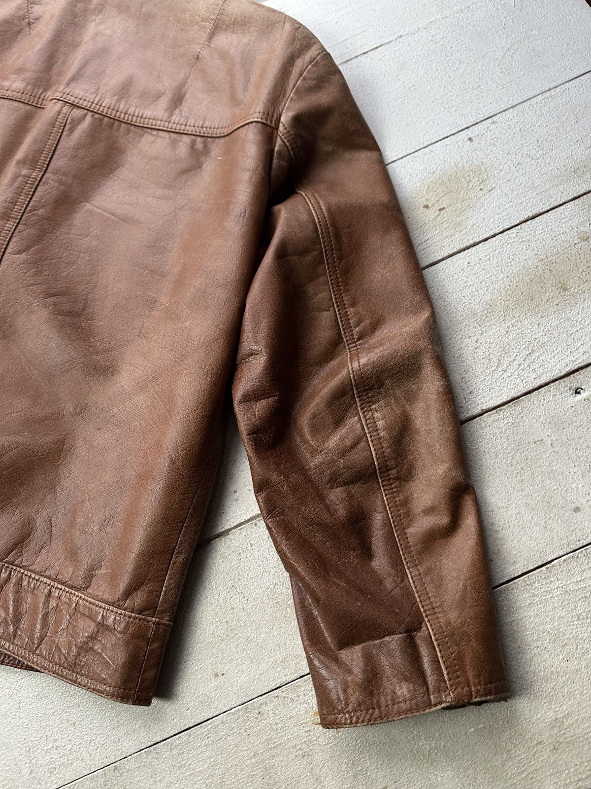 Vintage VNTG🚨 LEATHER JACKET LUXURY AVANT GARDE Y2K MOTO COWBOY Size US M / EU 48-50 / 2 - 10 Thumbnail
