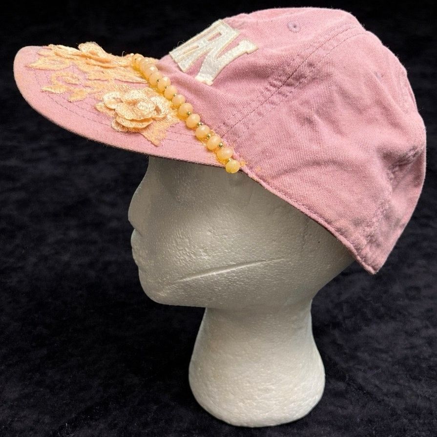 Other Pink Beaded Burn Hat Size ONE SIZE - 3 Thumbnail