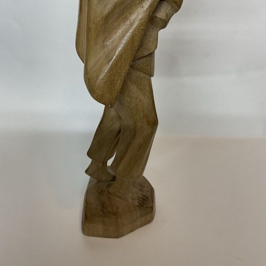 The Unbranded Brand VTG Hand Carved Wood Folk Art Man Colonial Figure 11.6" Size ONE SIZE - 8 Thumbnail
