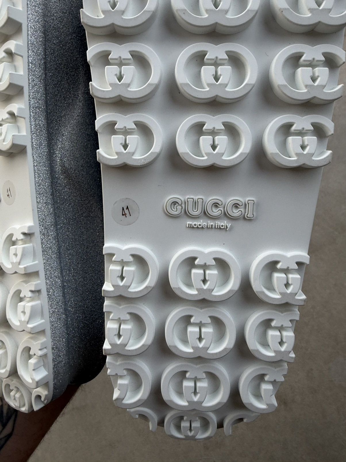 Gucci Gucci Glitter Rubber Interlocking G Slides – Women’s EU 41 Size US 9.5 / IT 39.5 - 7 Thumbnail