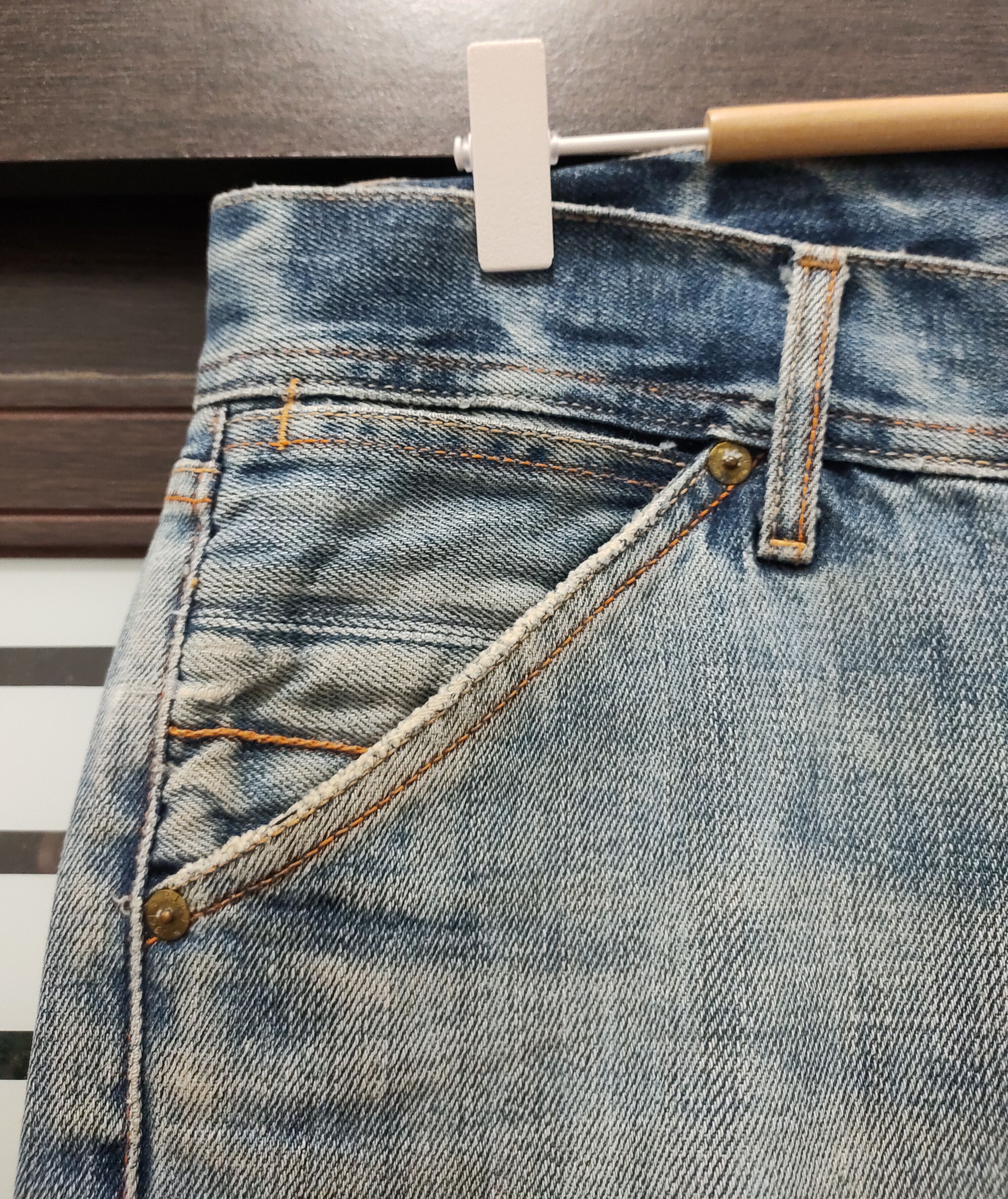 Polo Ralph Lauren 💥 Distressed Polo Ralph Lauren Button Fly Denim 💥 Size US 36 / EU 52 - 5 Thumbnail