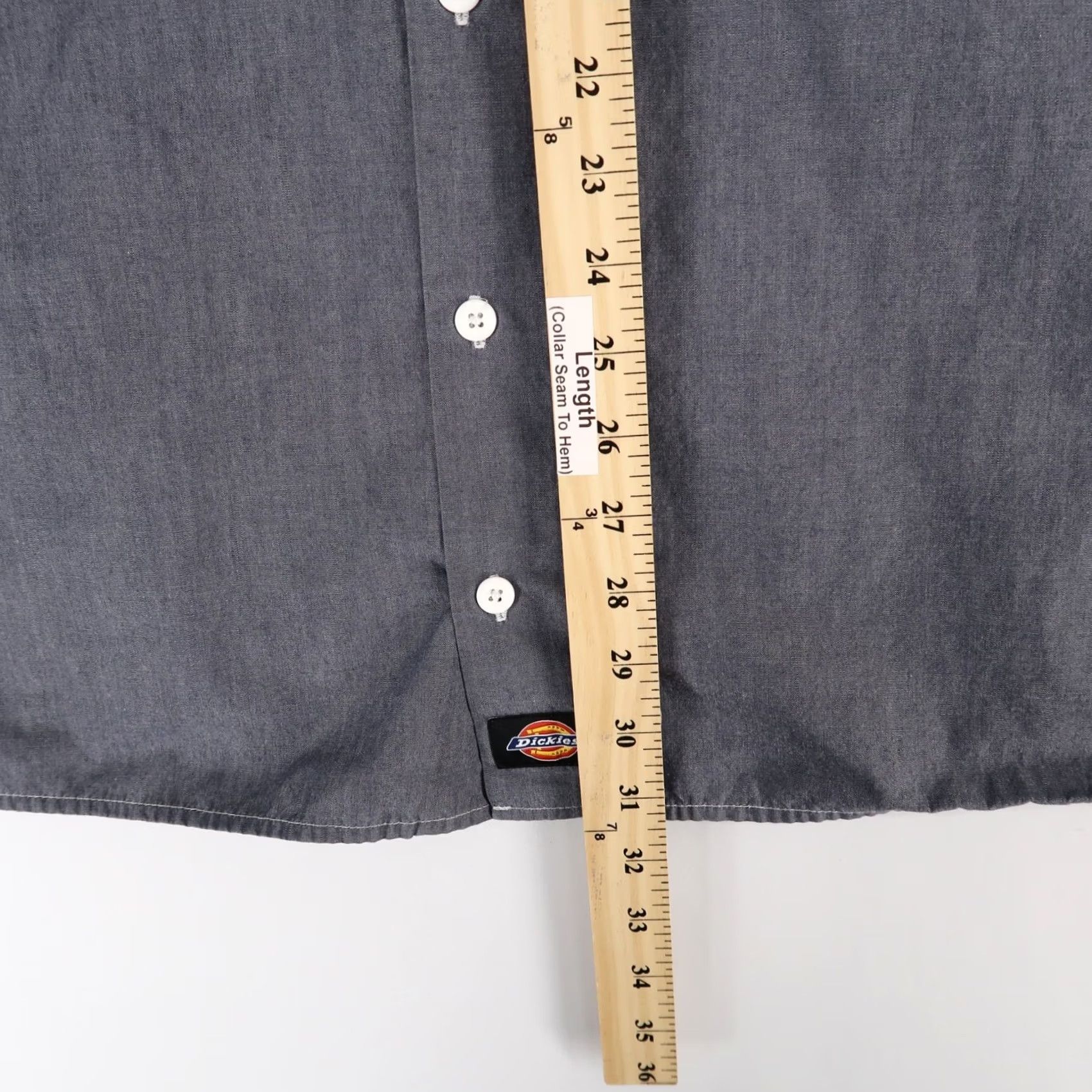 Dickies Dickies Shirt Mens LT Gray Button Up Workwear Long Sleeve Pocket Size US L / EU 52-54 / 3 - 5 Thumbnail