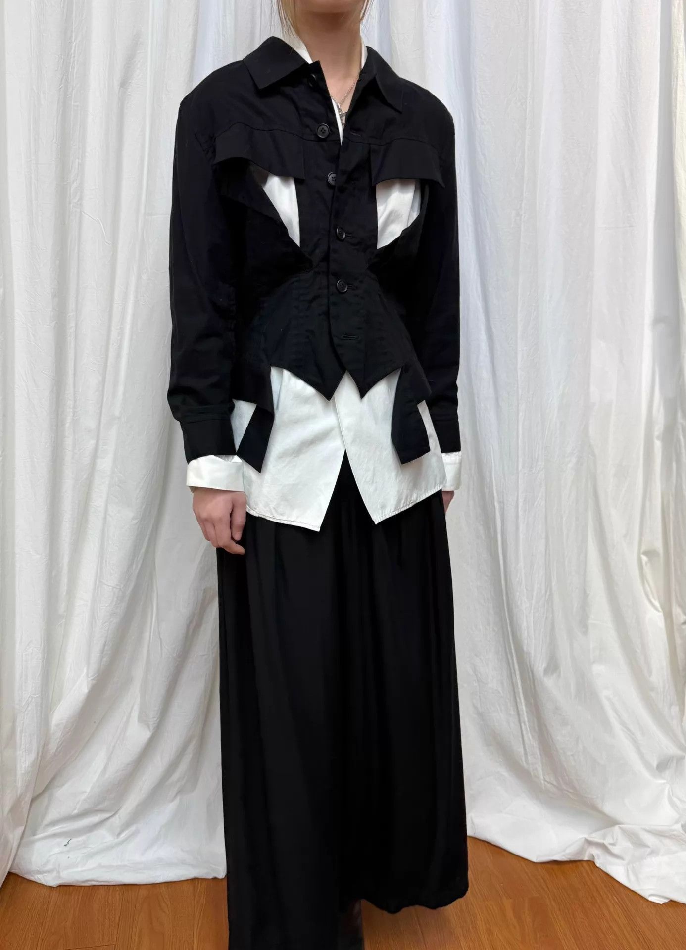 Yohji Yamamoto Yohji Yamamoto Cutout Waist Cotton Suit 3 New With Tags Size L / US 10 / IT 46 - 6 Thumbnail