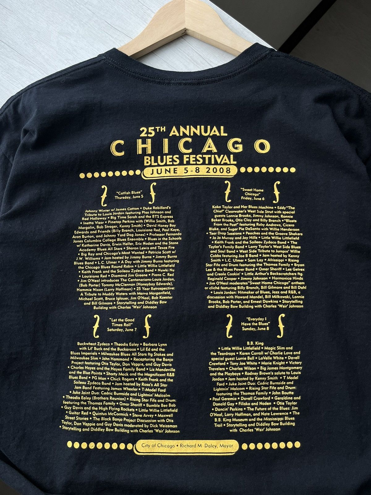 Gildan × Vintage 25th Annual Chicago Blues Festival 2008 BB King Beige Gildan Size US L / EU 52-54 / 3 - 12 Thumbnail