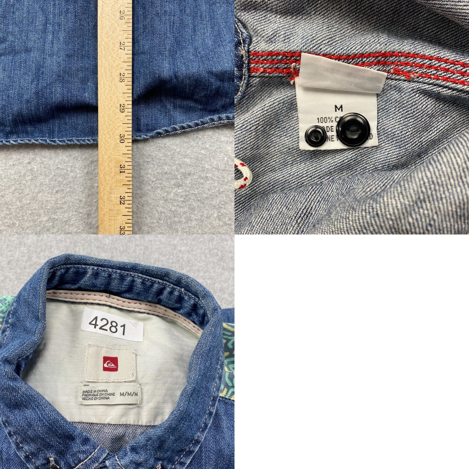 Billabong Billabong Chambray Button Down Shirt Mens M Blue Retro Western Shirt M Billabong Chambray Button-Down Mens M Blue Western Retro Denim Size US M / EU 48-50 / 2 - 8 Thumbnail