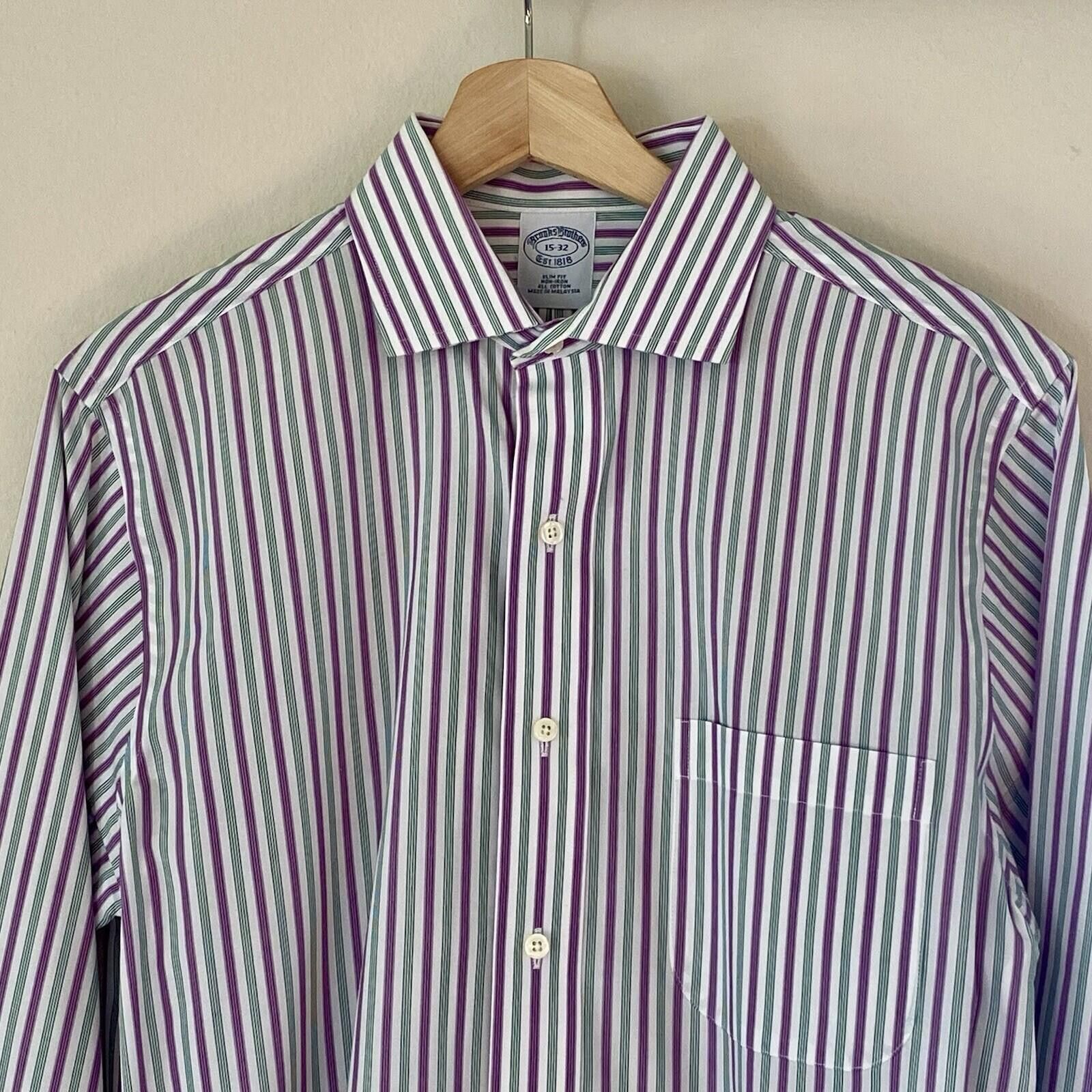 Brooks Brothers #1 Menswear Brooks Brothers Est. 1818 Slim Fit Non Iron Size US S / EU 44-46 / 1 - 1 Thumbnail
