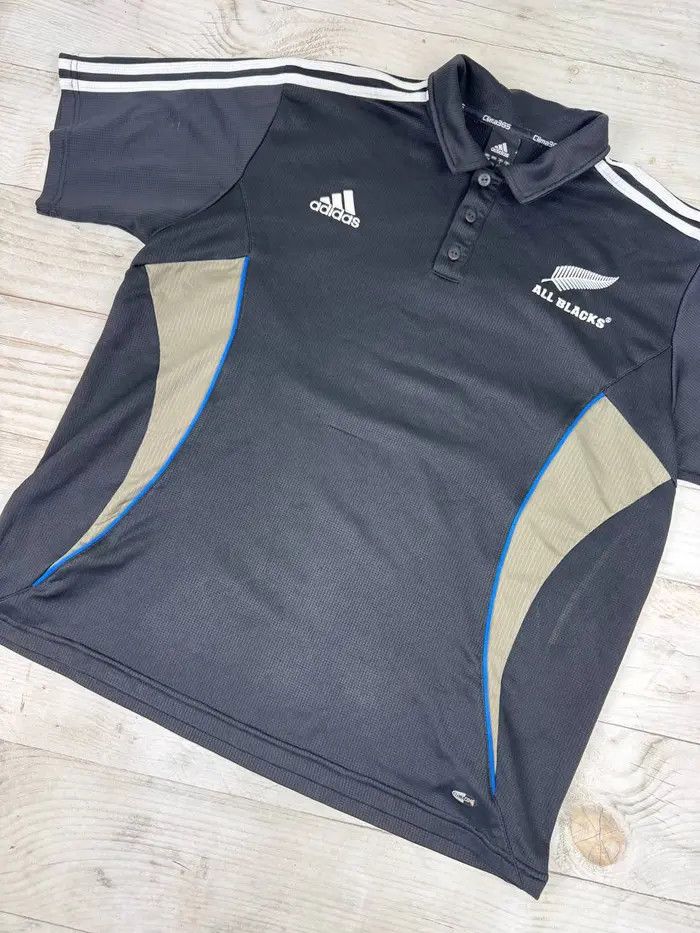 Adidas Vintage Adidas All Blacks New Zeland 2007 Rugby Shirt Jersey Size US XL / EU 56 / 4 - 3 Thumbnail