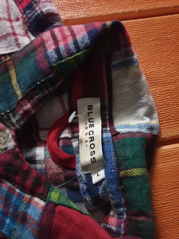 Japanese Brand 💥 Blue Cross Patchwork Japanese brand Shirt Size US L / EU 52-54 / 3 - 2 Thumbnail