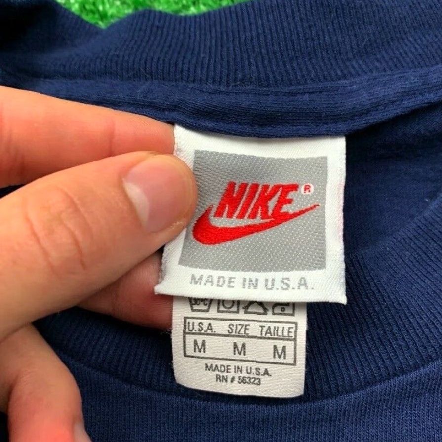 VINTAGE Nike Graphic T-Shirt Men Medium Navy Ghost Writer 90s Retro TV Movie Collectible