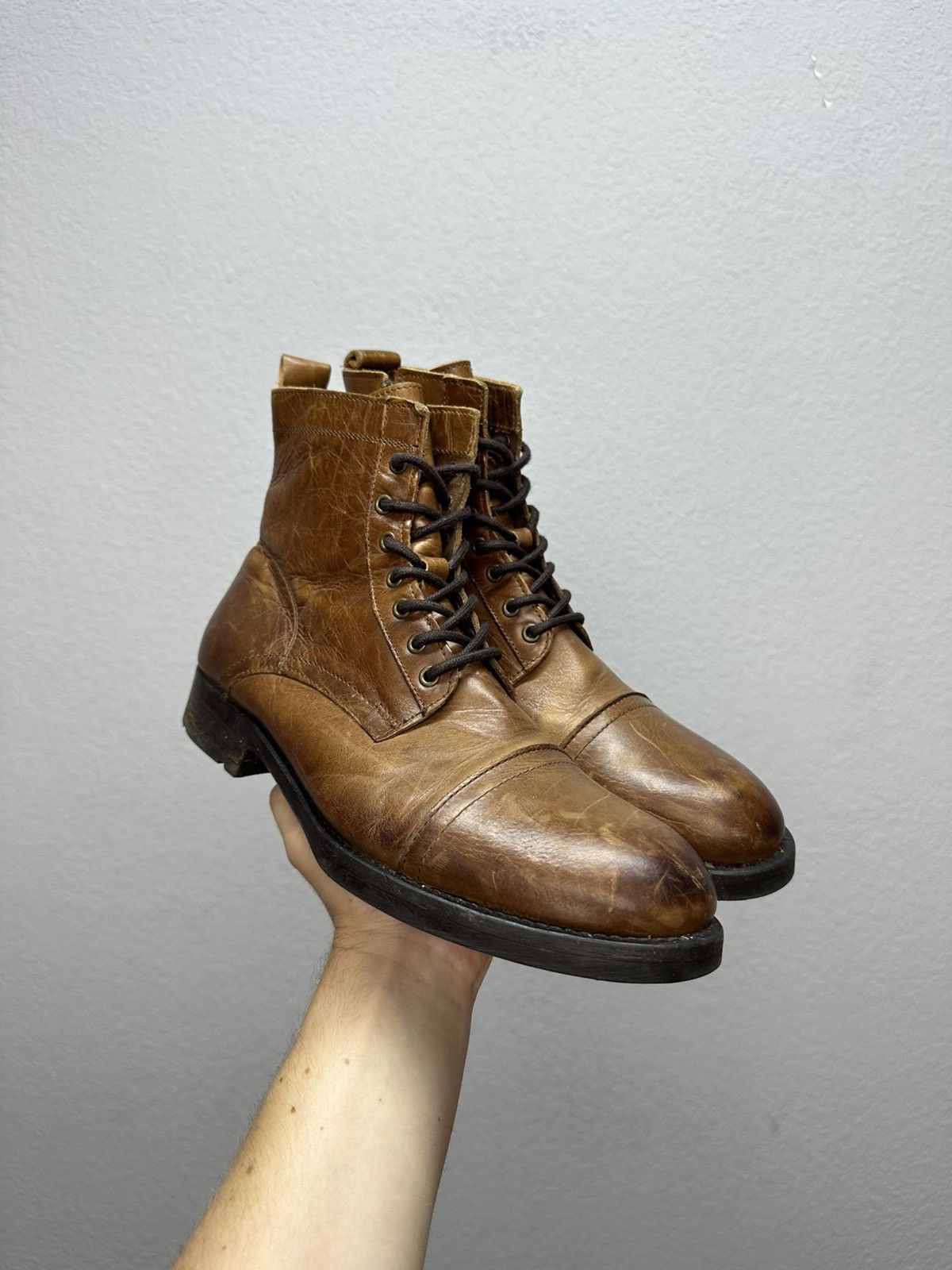 If Six Was Nine Vintage Y2K Brown Leather Side Zip Boots Guidi Marsell Style Size US 9 / EU 42 - 2 Thumbnail