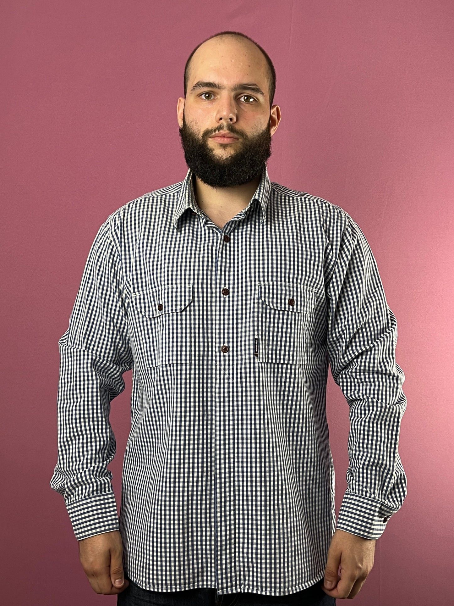 Barbour × Vintage Barbour International Vintage Men's Check Shirt - XXL Size US XXL / EU 58 / 5 - 1 Thumbnail