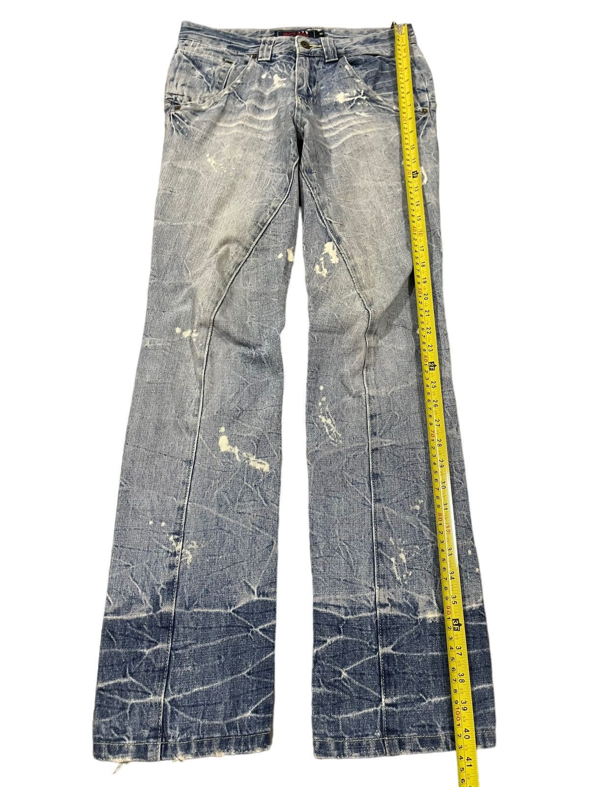 If Six Was Nine Vintage Japanese Brand Blue Wash Style Paint Splash Jeans Size US 30 / EU 46 - 10 Thumbnail