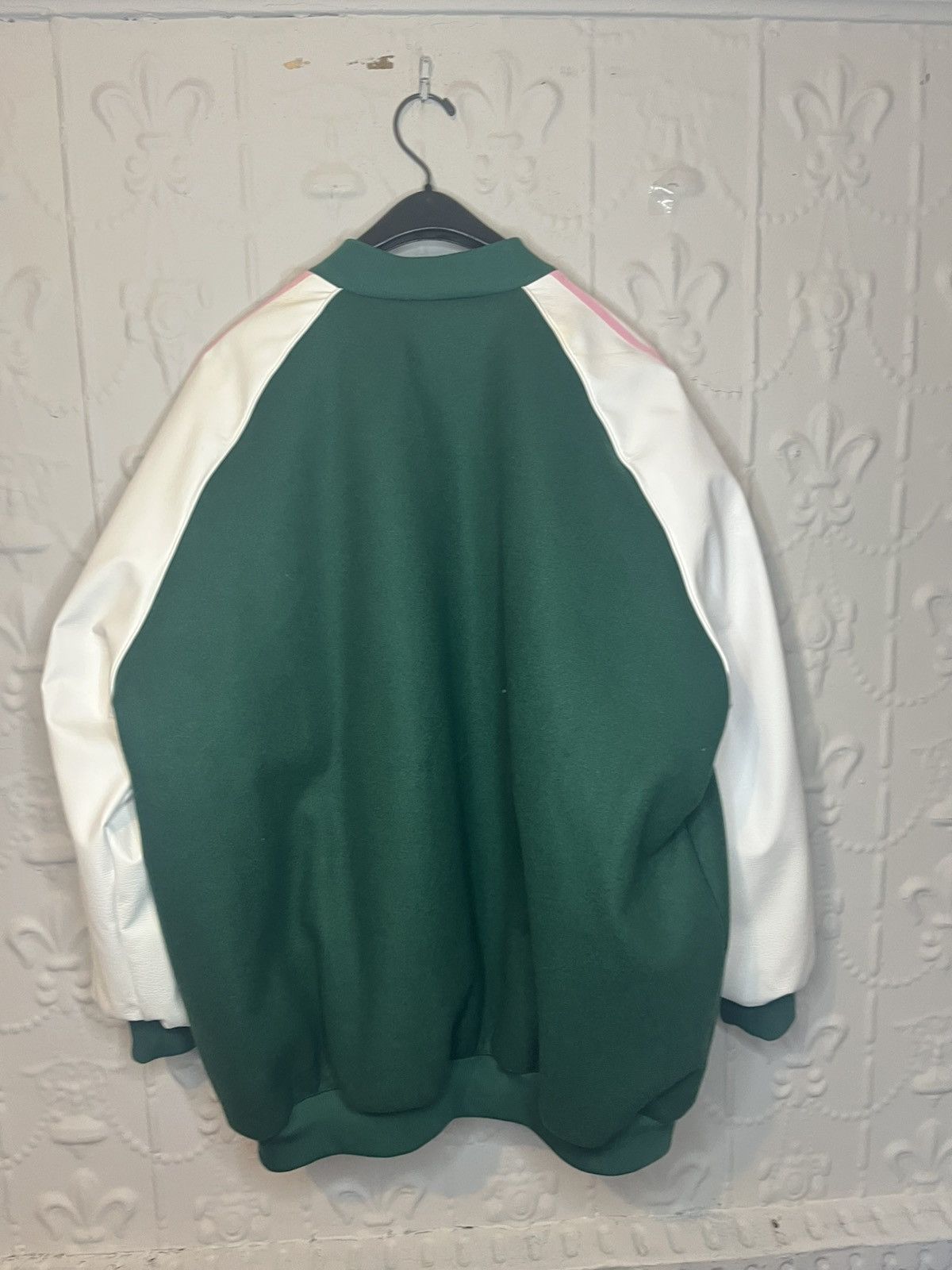 Adidas Green/Pink Adidas Varsity Vintage Style Jacket Button up Size US L / EU 52-54 / 3 - 4 Thumbnail