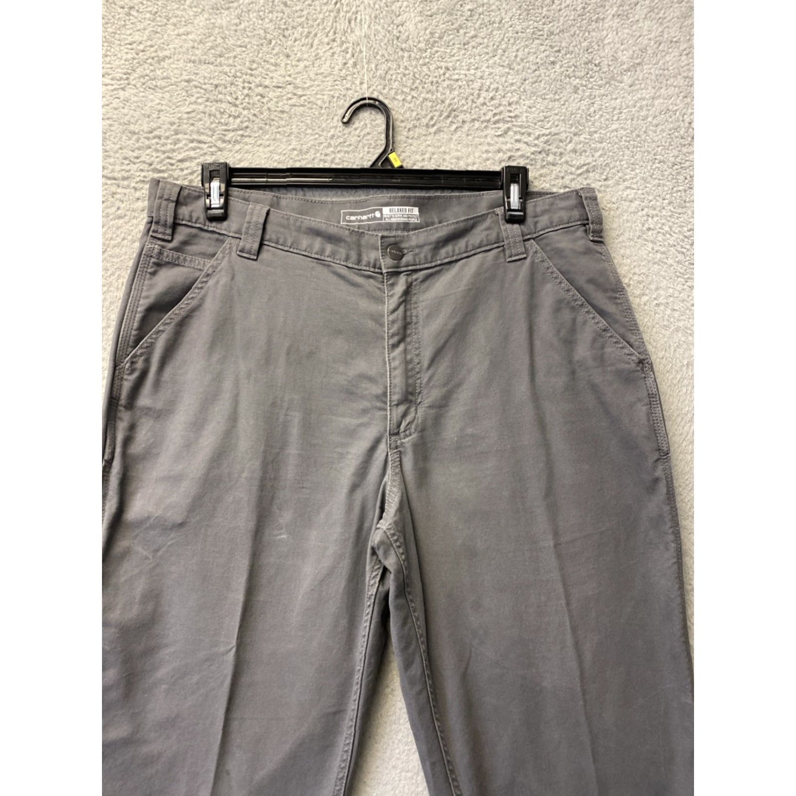 Carhartt VINTAGE? (No) – ignore. Create optimized: Carhartt Chino Twill Pants Mens 38x32 Gray Work Pants Relaxed Windproof Heavy Duty Size US 38 / EU 54 - 2 Thumbnail