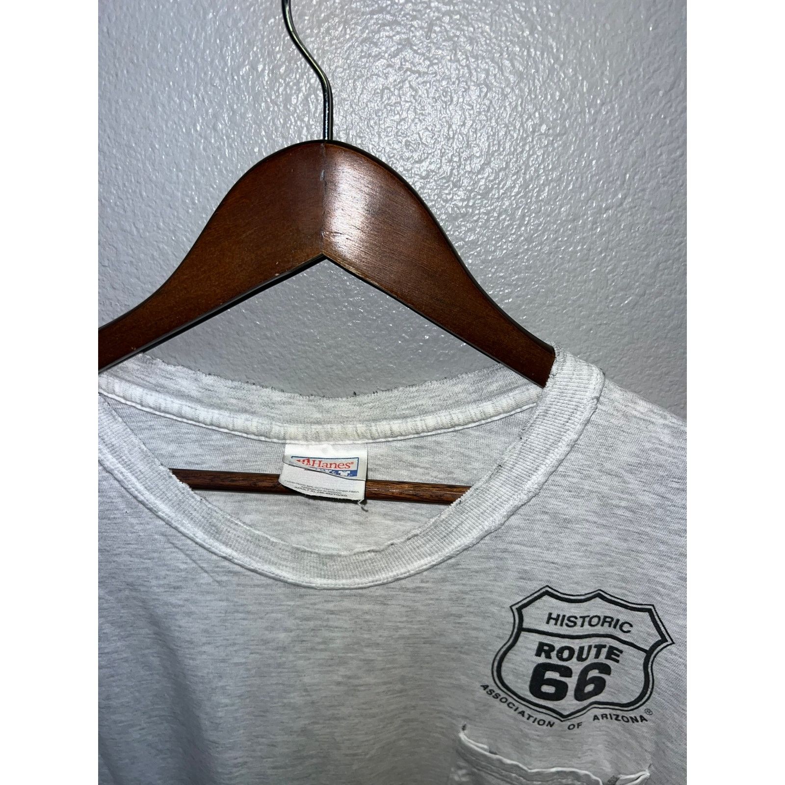 Hanes Vintage Route 66 Shirt 15th Annual Fun Run Arizona Car Tee Size US XL / EU 56 / 4 - 7 Thumbnail